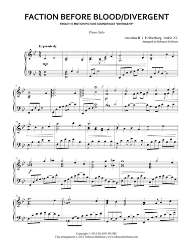 Faction Before Blood (arr. Rebecca Belliston)
