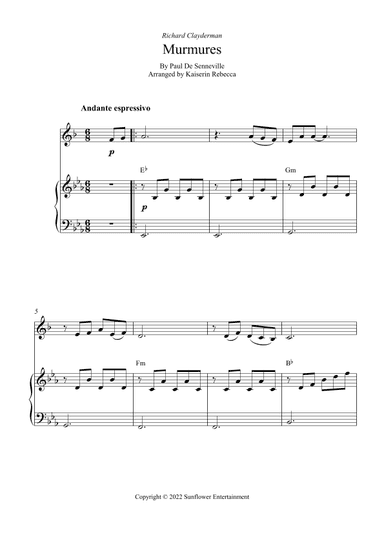 Murmures (arr. Kaiserin Rebecca)