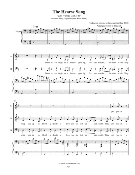 The Hearse Song (The Worms Crawl In) (arr. Scott S. Stewart)