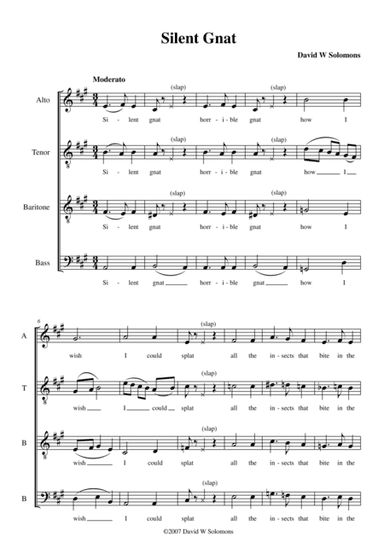 Silent Gnat (ATBarB version) (arr. David Warin Solomons)