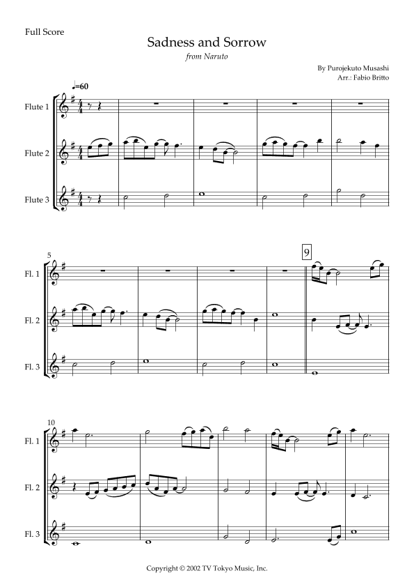 Sadness And Sorrow (arr. Fabio Britto)