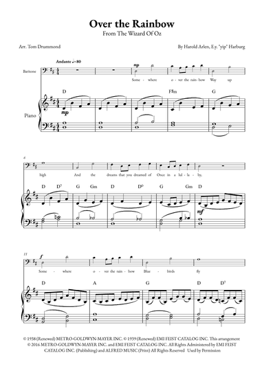 Over The Rainbow (arr. Tom Drummond)