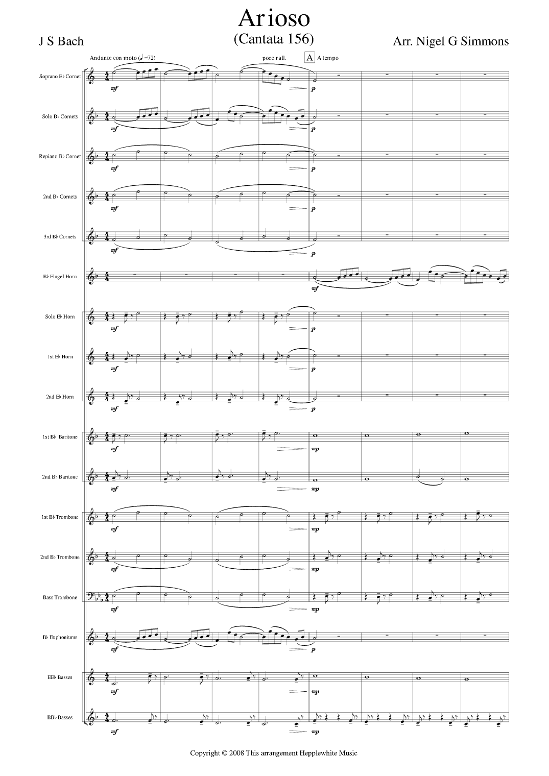 Arioso (Cantata 156) (arr. Nigel Simmons)