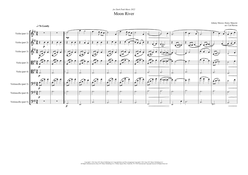 Moon River (arr. Carl Raven)