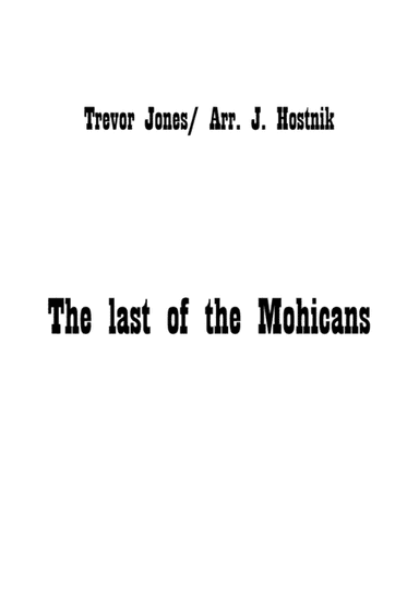 Last Of The Mohicans (main Theme) (arr. Jernej Hostnik)