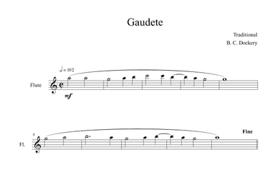 Gaudete (Flute Solo) (arr. B. C. Dockery)