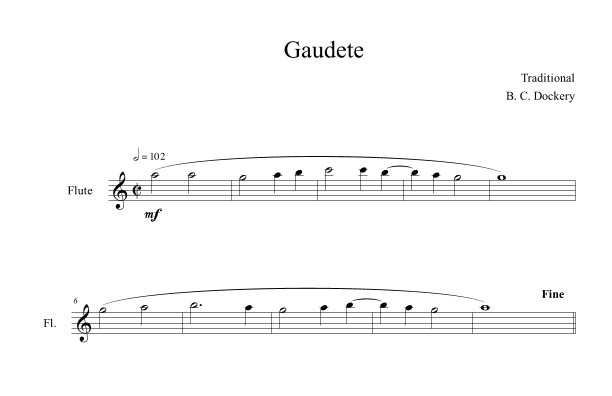 Gaudete (Flute Solo) (arr. B. C. Dockery)