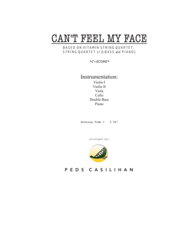 Can't Feel My Face (arr. Pedreel's Music, Vitamin String Quartet)