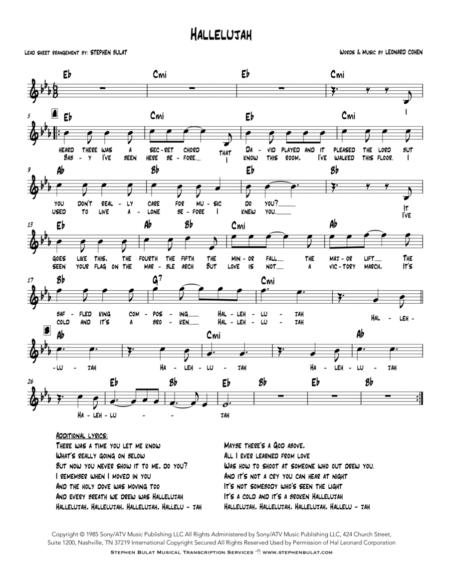 Hallelujah (arr. Stephen Bulat)