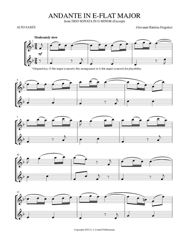 Andante in E-flat Major (from Trio Sonata in G Minor) (arr. Mark Phillips)