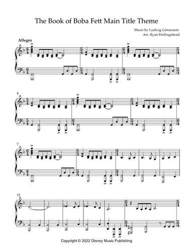 The Book Of Boba Fett Main Title Theme (arr. Ryan Hollingshead)