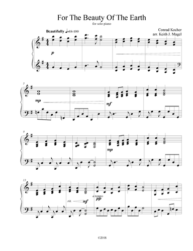For The Beauty Of The Earth II (arr. Keith James)
