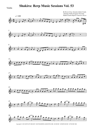 Shakira: Bzrp Music Sessions Vol. 53 (arr. Wesley S. SIlva)