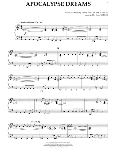 Apocalypse Dreams (arr. Dan Geisler)