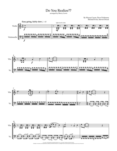 Do You Realize?? (arr. Sherry Lewis)