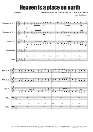 Heaven Is A Place On Earth (arr. Blechmaxx)