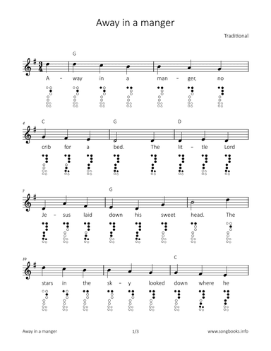 Away in a manger (arr. songbooks.info)