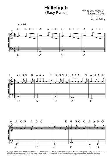 Hallelujah (arr. M Colley)