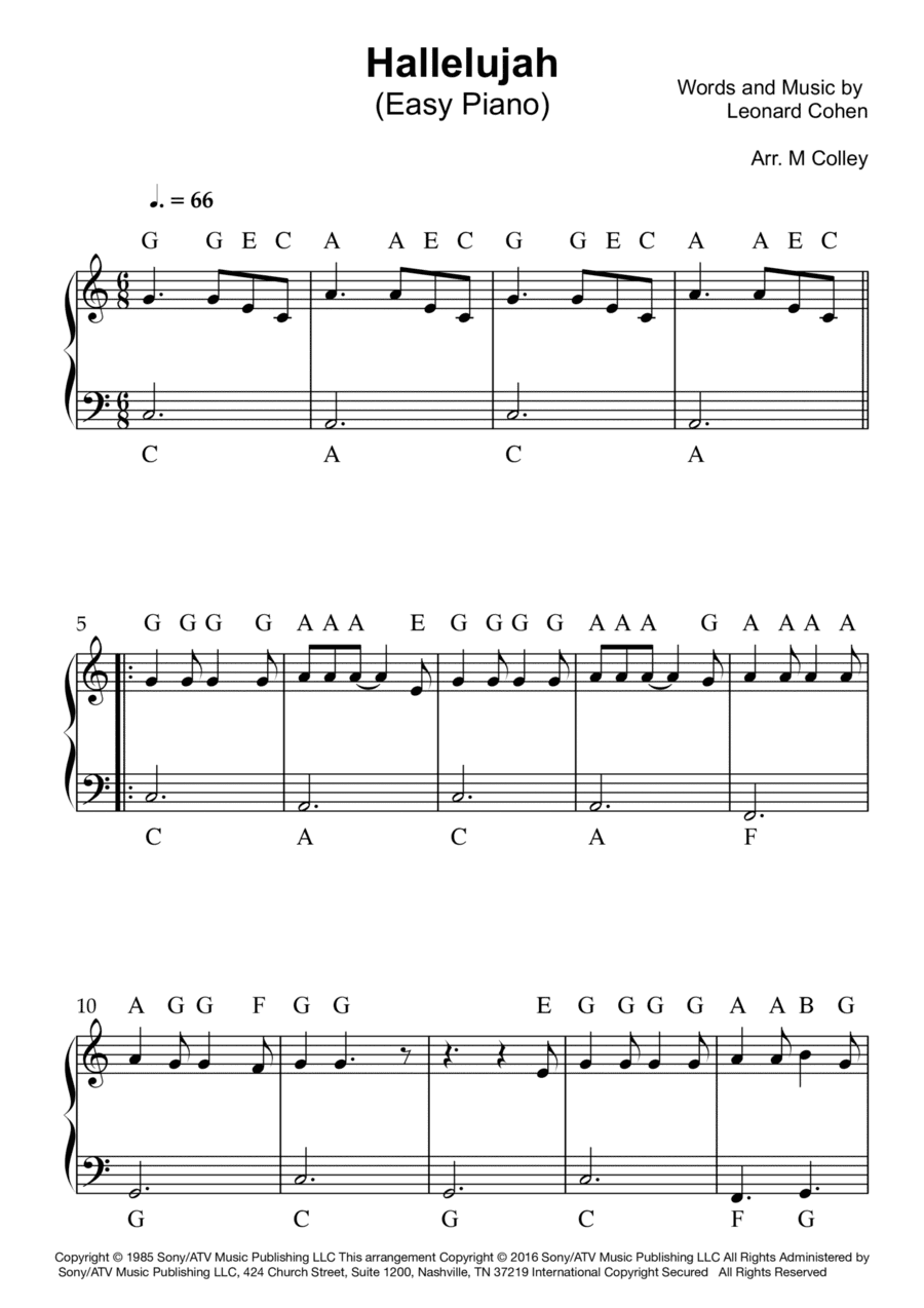 Hallelujah (arr. M Colley)