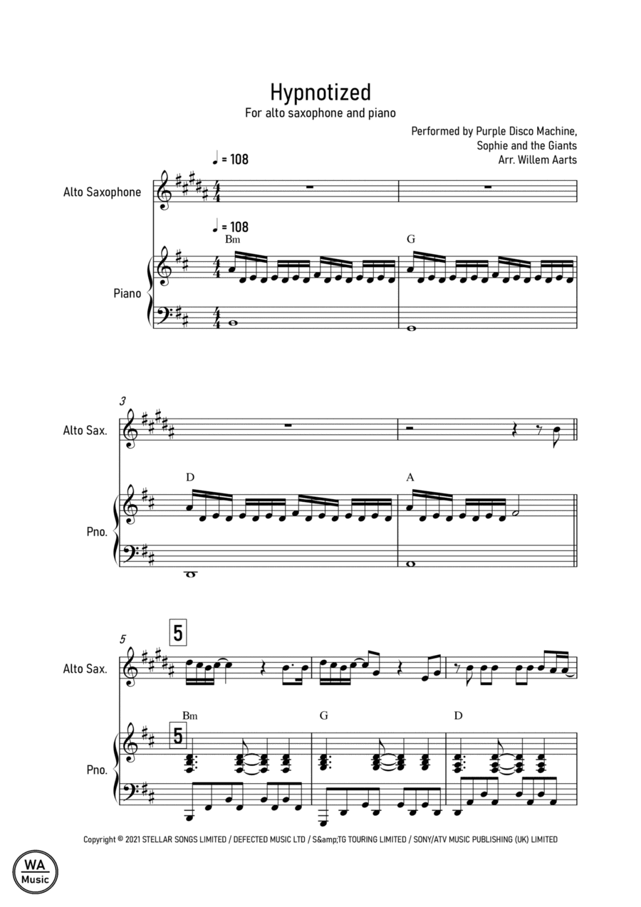 Purple Disco Machine (arr. Willem Aarts)