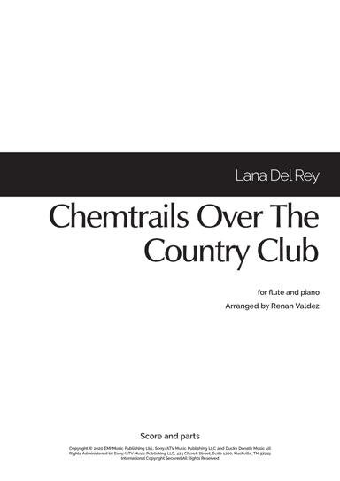 Chemtrails Over The Country Club (arr. Renan Valdez)