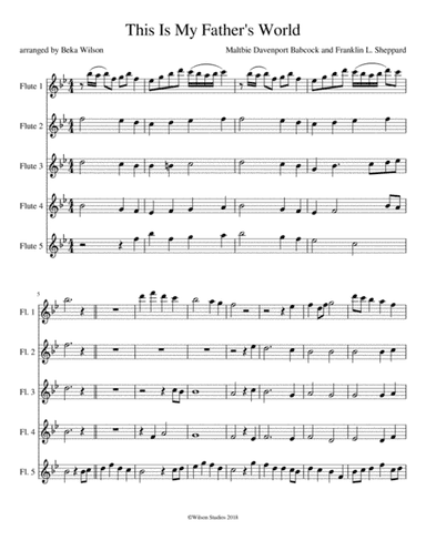 This Is My Father's World (arr. Beka Wilson)