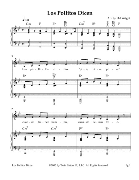 Los Pollitos Dicen (arr. Hal Wright)