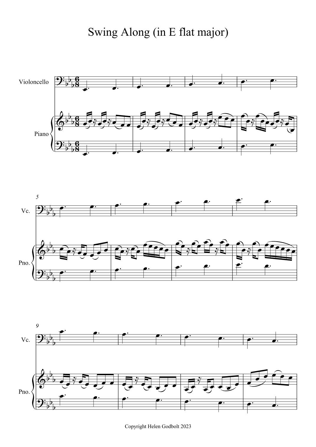Swing Along (in E flat)