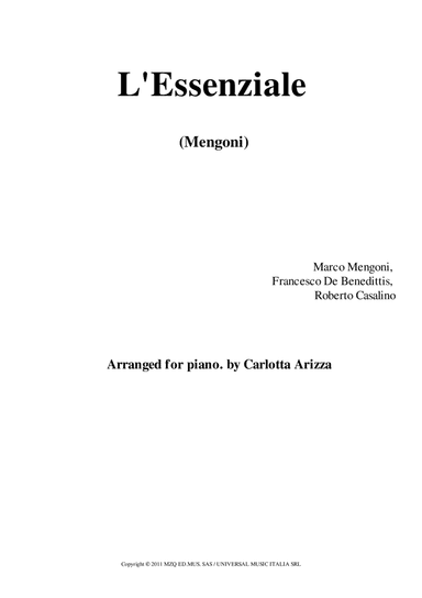 L'essenziale (arr. Carlotta Arizza)