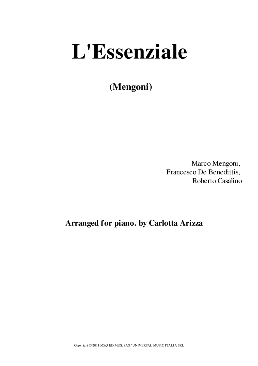 L'essenziale (arr. Carlotta Arizza)