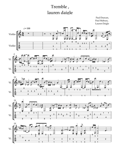 Tremble (arr. by ezequiel)