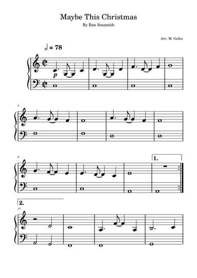 Maybe This Christmas (arr. M. Galka)