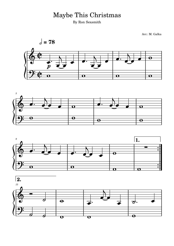 Maybe This Christmas (arr. M. Galka)