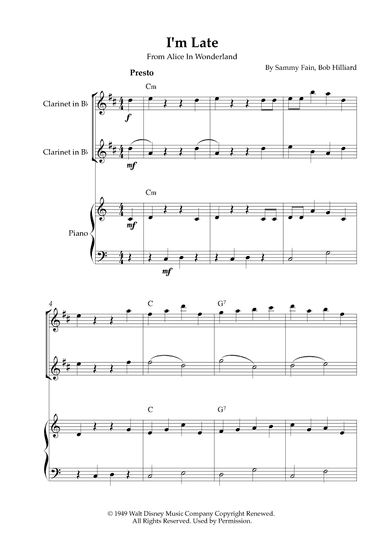 I'm Late (arr. Karen Gueiros)
