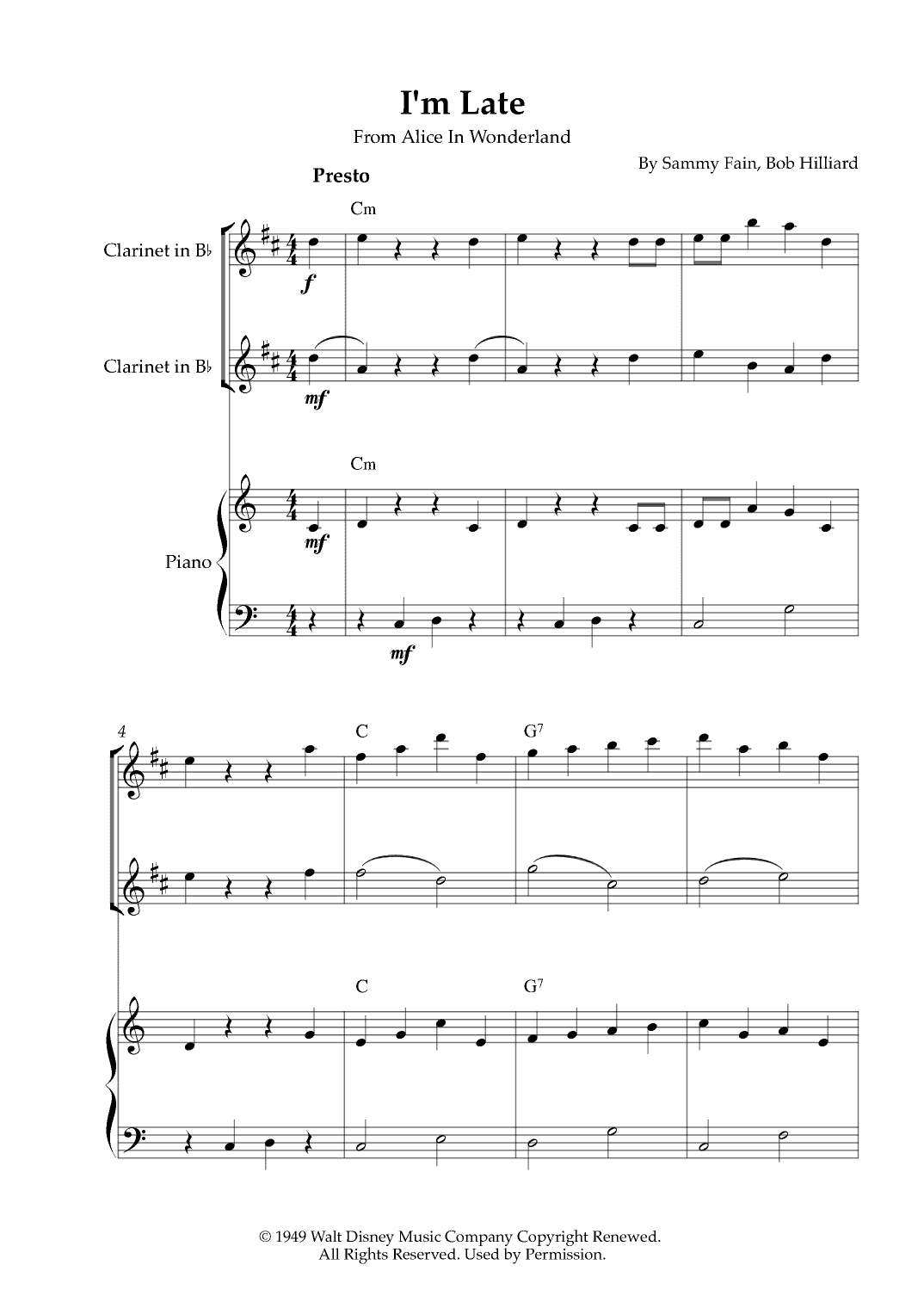 I'm Late (arr. Karen Gueiros)