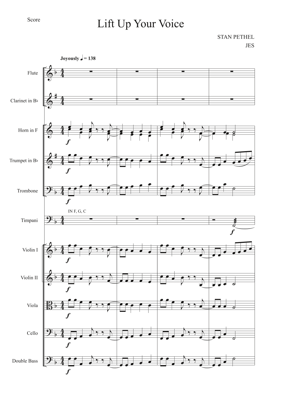 Lift Up Your Voice (arr. JES)