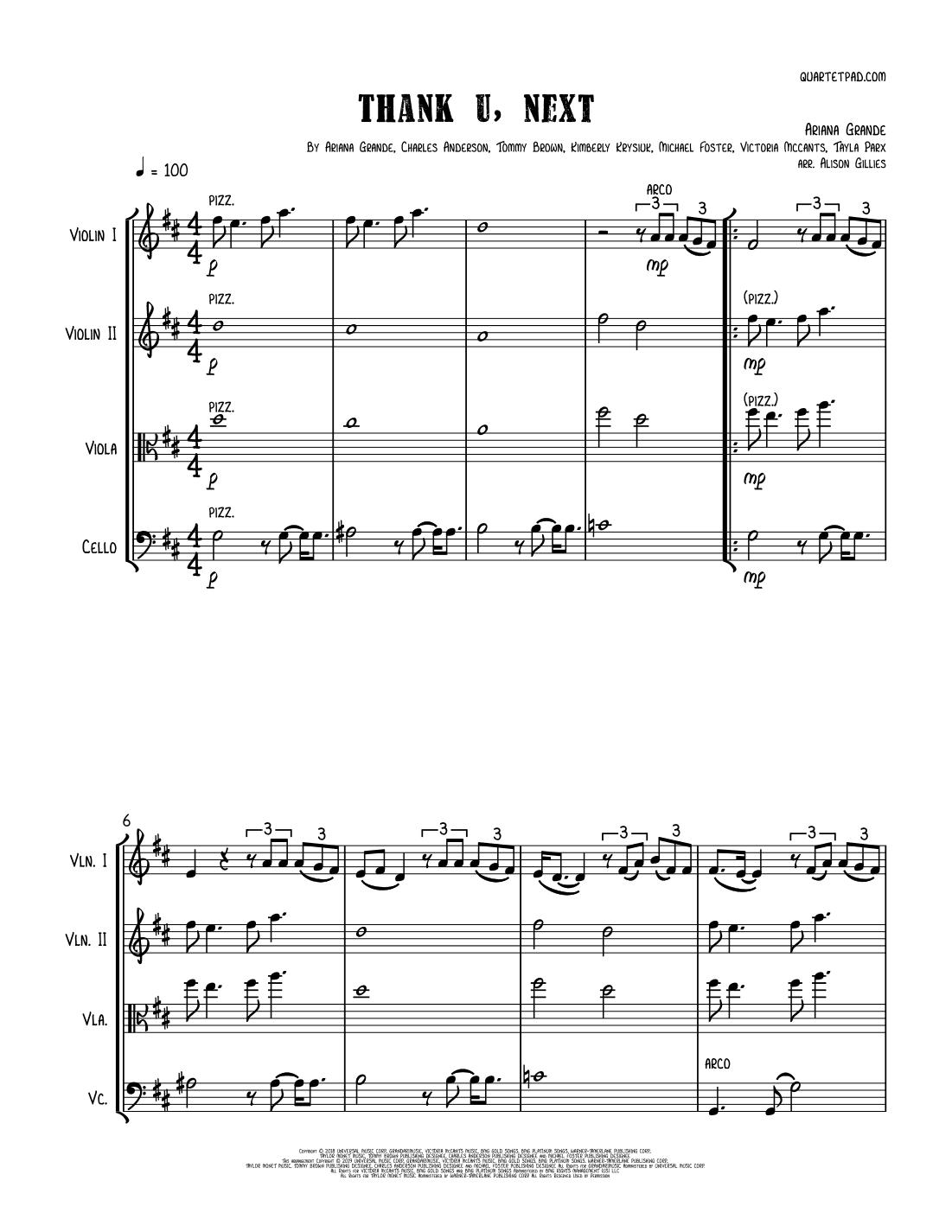 Thank U, Next (arr. Alison Gillies)