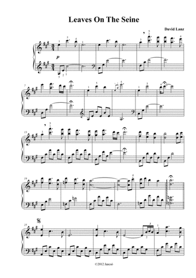 Leaves On The Seine (arr. Thomas Jancso)