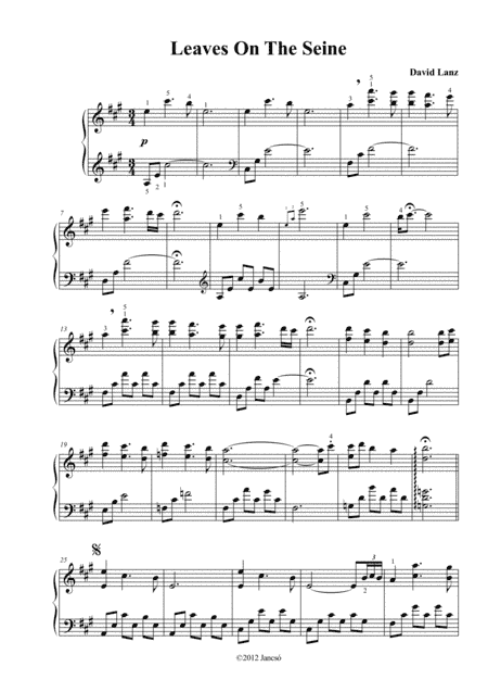 Leaves On The Seine (arr. Thomas Jancso)