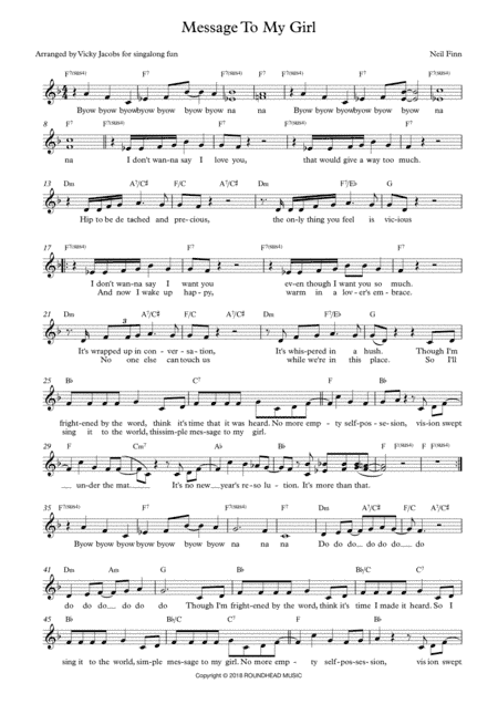 Message To My Girl (arr. Vicky Jacobs)