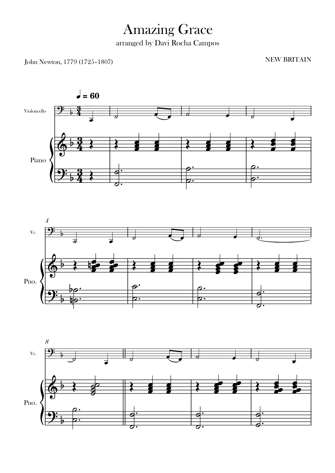 Amazing Grace (arr. Davi Rocha Campos)