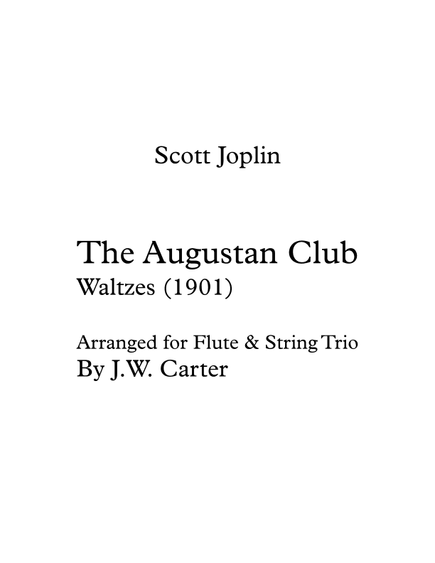 The Augustan Club. Waltzes (1901) (arr. J.W. Carter)