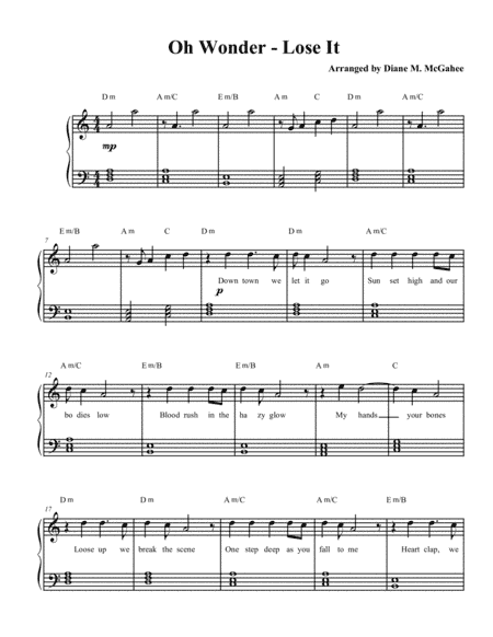 Lose It (arr. Diane M. McGahee)