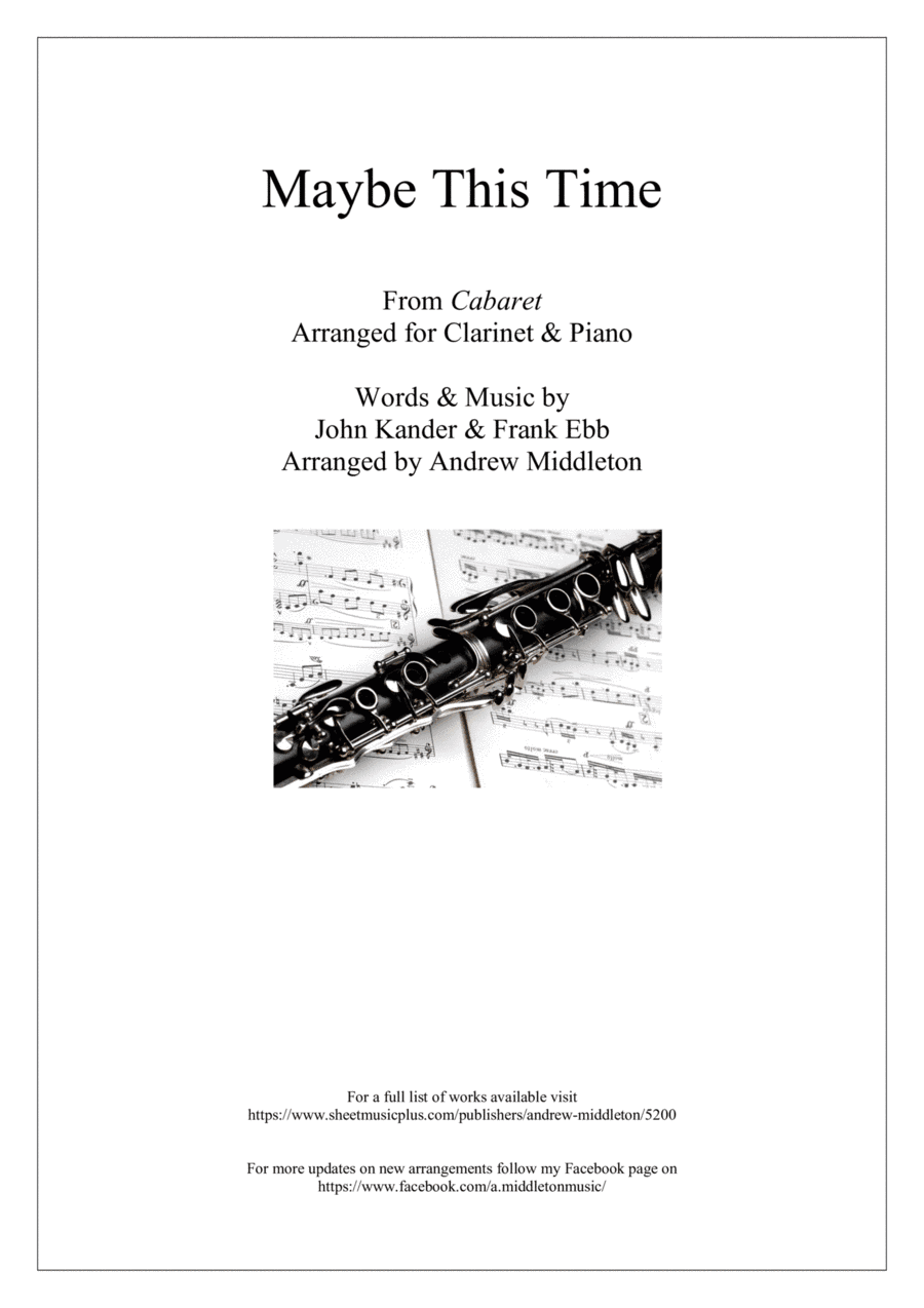 Maybe This Time (arr. Andrew Middleton)