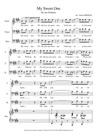 My Sweet One (arr. Aaron Makikalli)