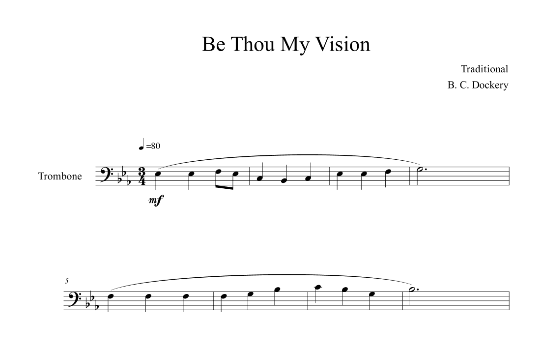 Be Thou My Vision (Trombone Solo) (arr. B. C. Dockery)