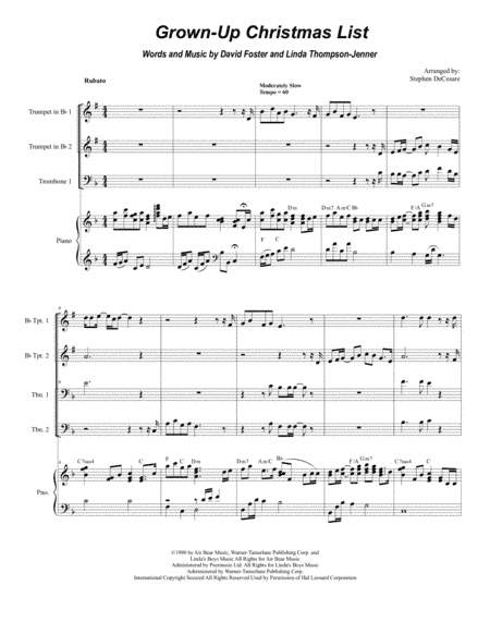 Grown-Up Christmas List (arr. Stephen DeCesare)