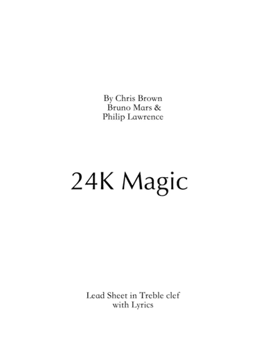 24k Magic (arr. Christian Cuadrado, Arturo Arvizu)