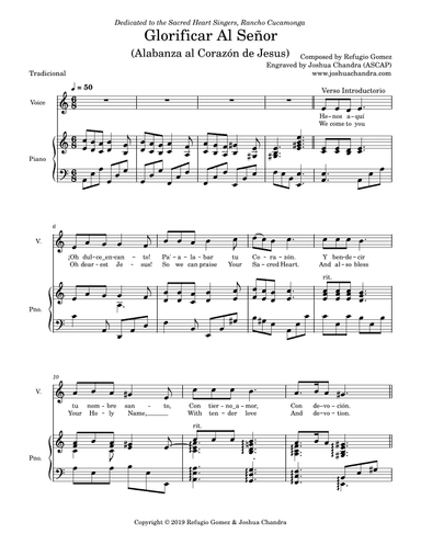 Glorificar Al Señor (Alabanza al Corazón de Jesus)