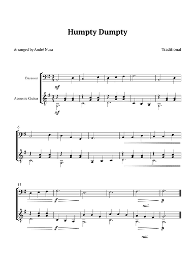 Humpty Dumpty (arr. André Nusa)